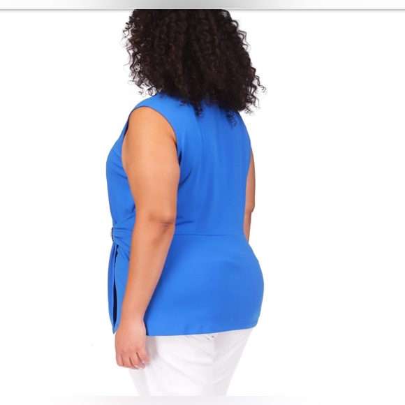 Michael Kors Plus Size Ring Twist Sleeveless Top - Picture 10 of 10